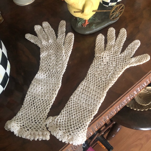 Vintage Accessories Vintage Victorian Lace Crochet Gloves Poshmark
